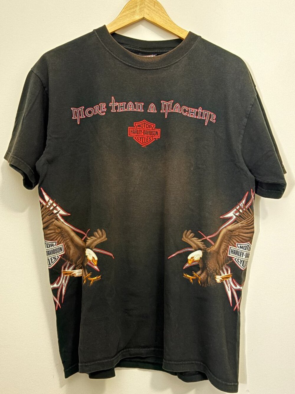 Vintage Harley Davidson Bloomington Indiana More Than A Machine T Shirt L Eagle